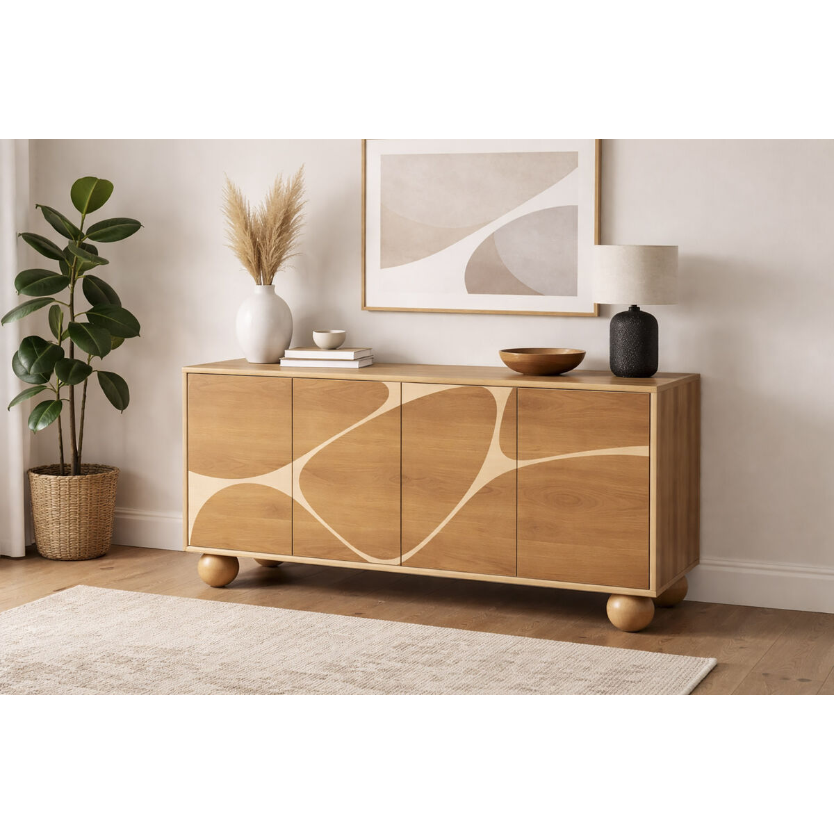 Skänk Home ESPRIT Akaciaträ 160 x 40 x 85 cm finns hos Nordekko