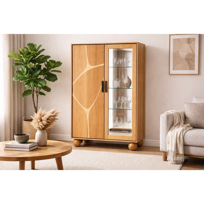 Visningsställ Home ESPRIT Glas Akaciaträ 100 x 40 x 150 cm finns hos Nordekko
