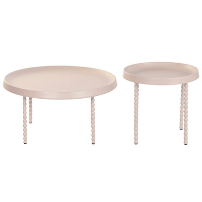 2-bordsset Home ESPRIT Kräm 75 x 75 x 40 cm finns hos Nordekko