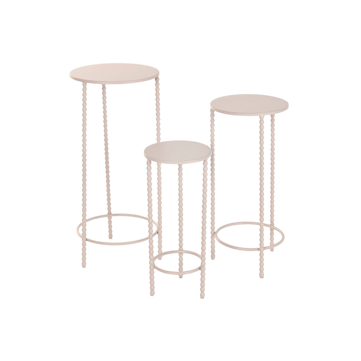 3-bordsset Home ESPRIT Kräm 32 x 32 x 70 cm (3 Delar) finns hos Nordekko