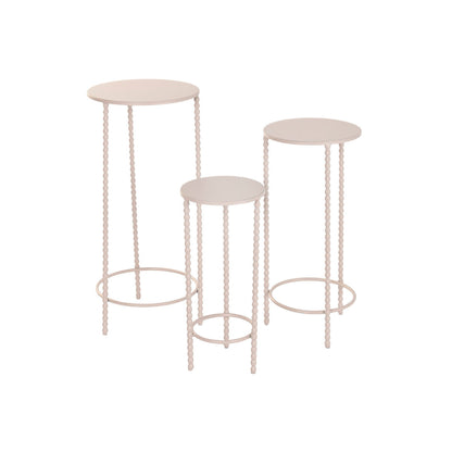 3-bordsset Home ESPRIT Kräm 32 x 32 x 70 cm (3 Delar) finns hos Nordekko