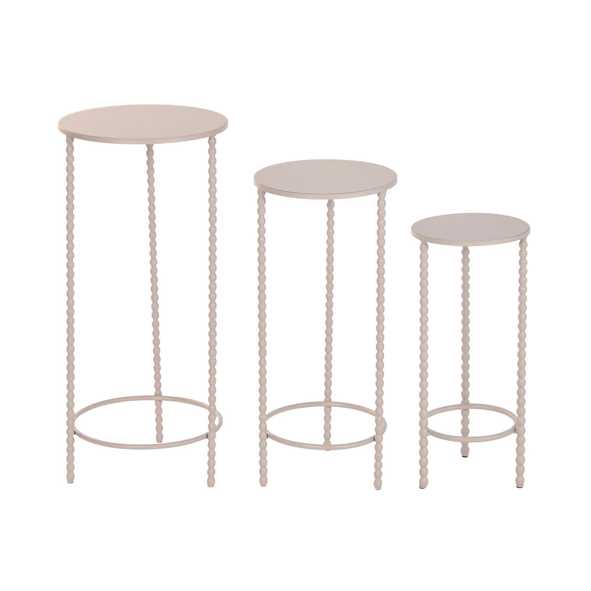 3-bordsset Home ESPRIT Kräm 32 x 32 x 70 cm (3 Delar) finns hos Nordekko