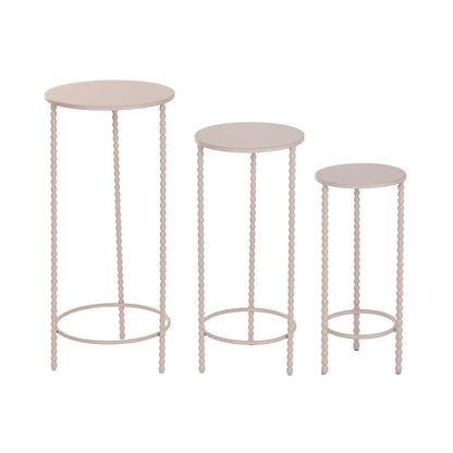 3-bordsset Home ESPRIT Kräm 32 x 32 x 70 cm (3 Delar) finns hos Nordekko