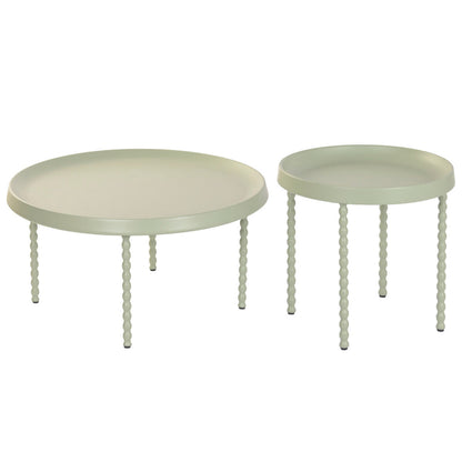 2-bordsset Home ESPRIT Grön 75 x 75 x 39 cm finns hos Nordekko