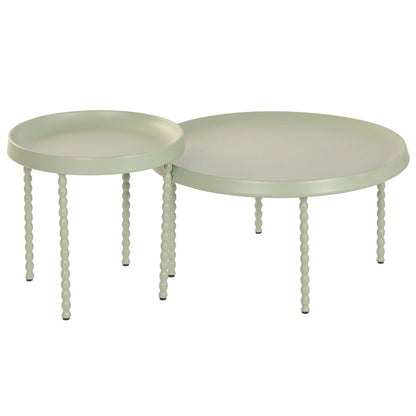 2-bordsset Home ESPRIT Grön 75 x 75 x 39 cm finns hos Nordekko