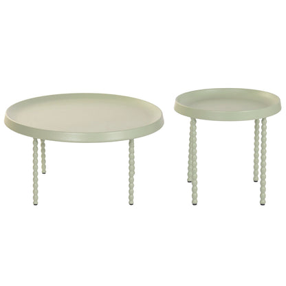 2-bordsset Home ESPRIT Grön 75 x 75 x 39 cm finns hos Nordekko