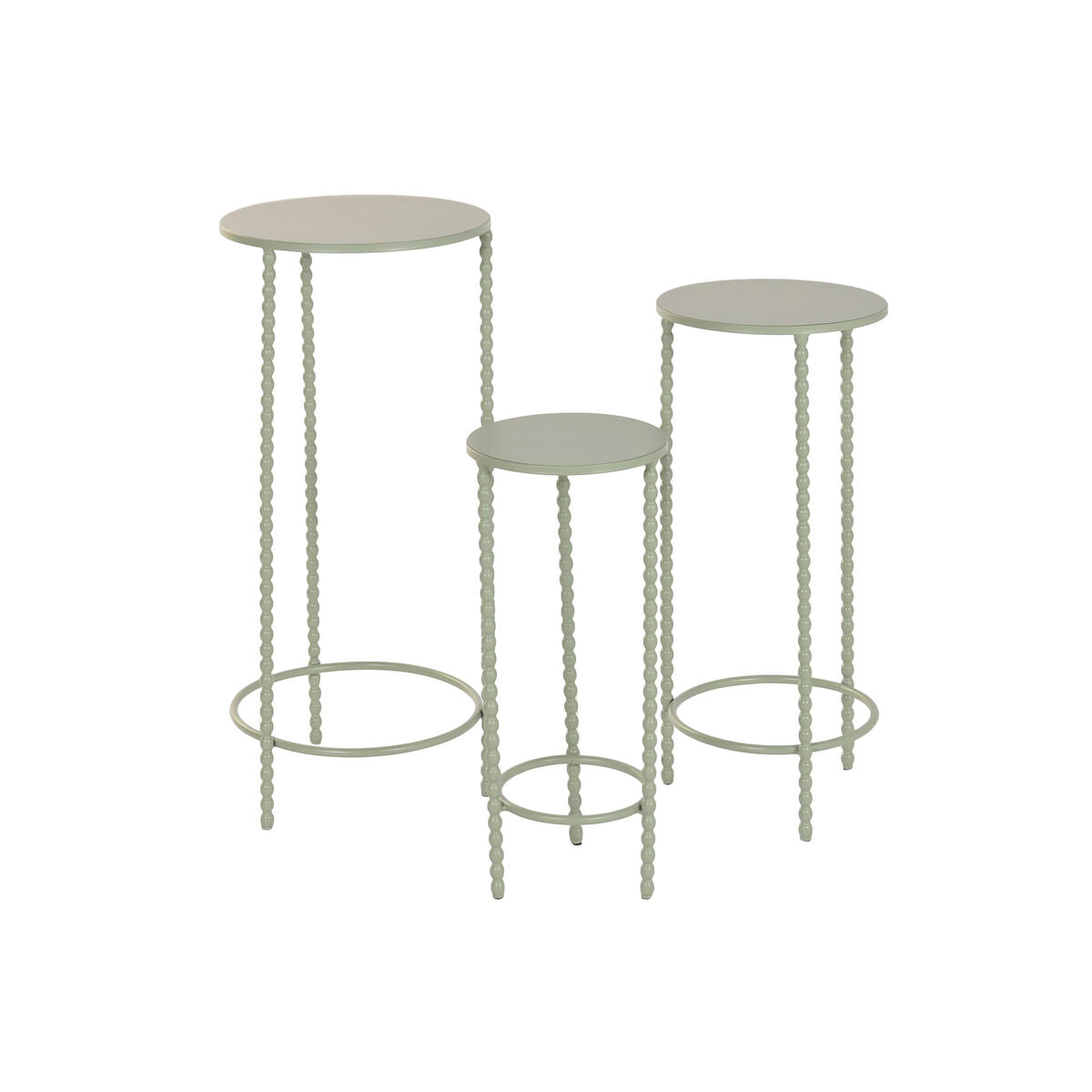 3-bordsset Home ESPRIT Grön 32 x 32 x 70 cm (3 Delar) finns hos Nordekko
