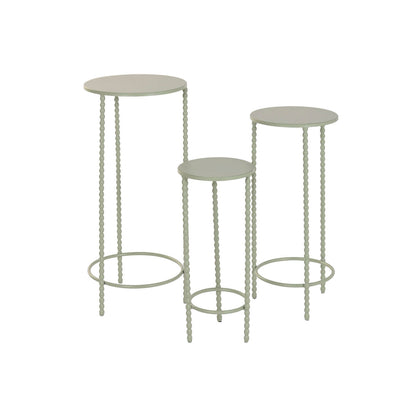 3-bordsset Home ESPRIT Grön 32 x 32 x 70 cm (3 Delar) finns hos Nordekko