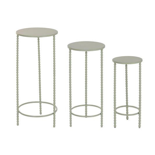 3-bordsset Home ESPRIT Grön 32 x 32 x 70 cm (3 Delar) finns hos Nordekko