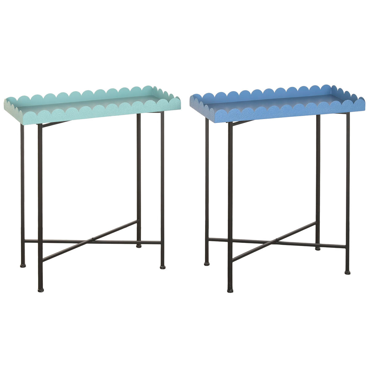 Sidobord Home ESPRIT Blå Turkos 60 x 25 x 70 cm (2 antal) finns hos Nordekko
