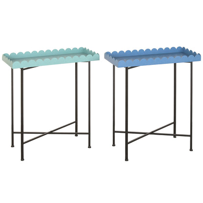 Sidobord Home ESPRIT Blå Turkos 60 x 25 x 70 cm (2 antal) finns hos Nordekko