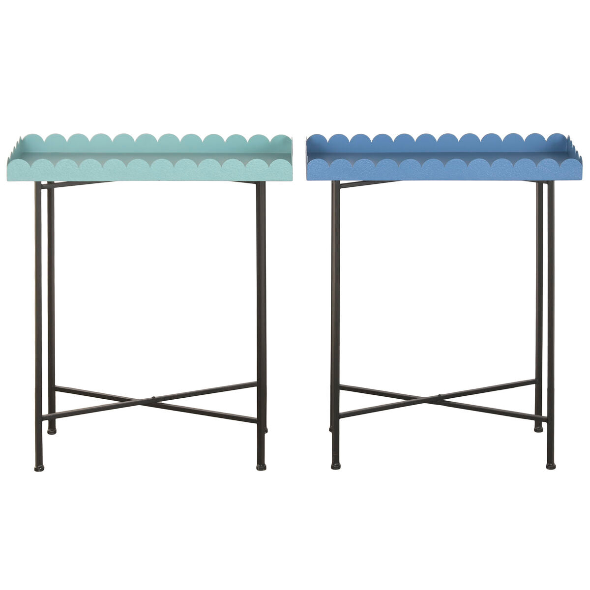 Sidobord Home ESPRIT Blå Turkos 60 x 25 x 70 cm (2 antal) finns hos Nordekko