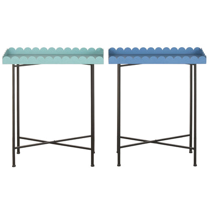 Sidobord Home ESPRIT Blå Turkos 60 x 25 x 70 cm (2 antal) finns hos Nordekko