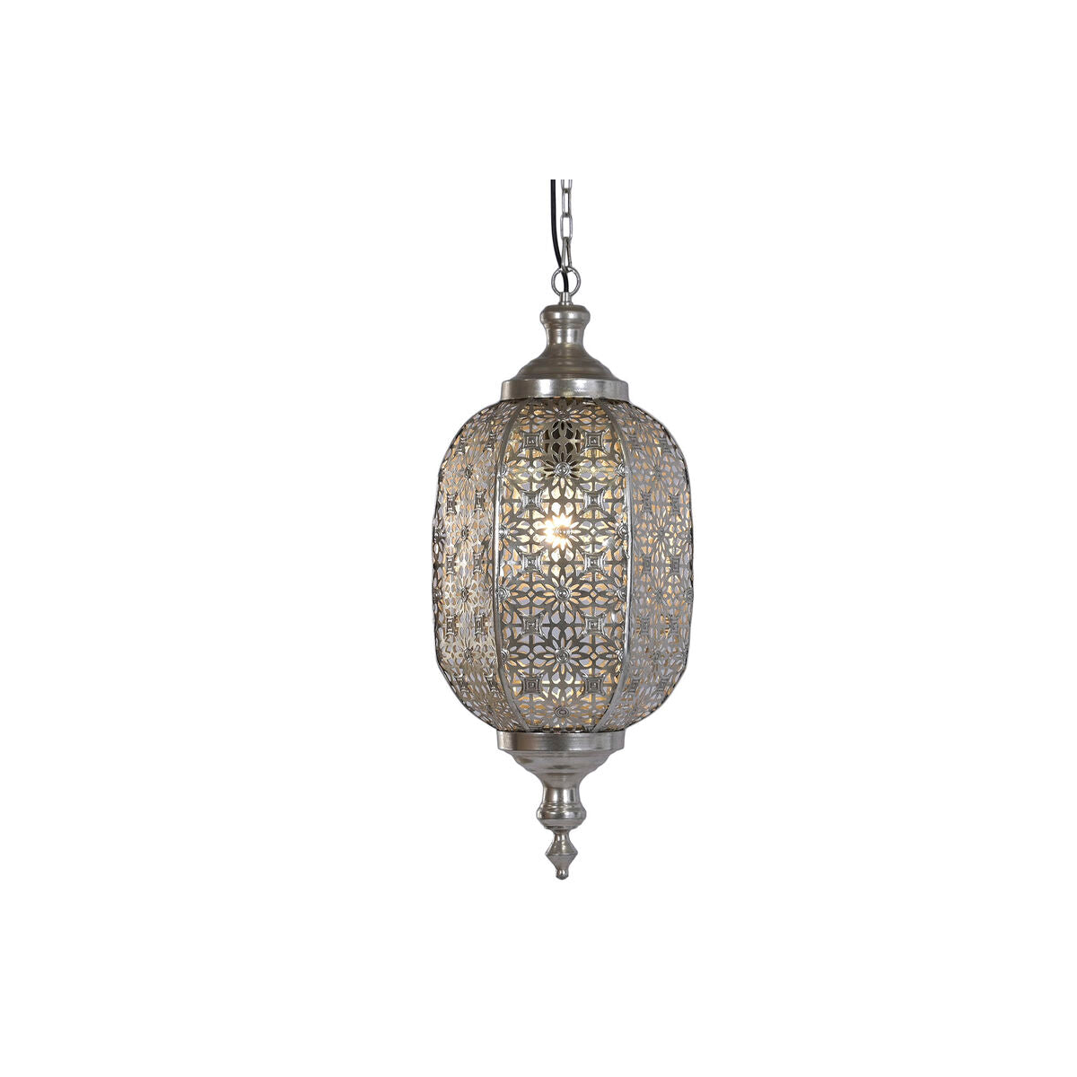 Taklampa Home ESPRIT Silvrig Metall 50 W 28 X 28 X 140 CM finns hos Nordekko