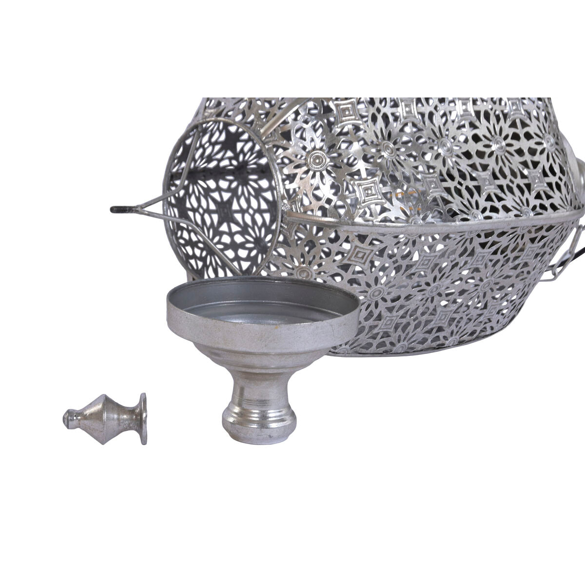 Taklampa Home ESPRIT Silvrig Metall 50 W 28 X 28 X 140 CM finns hos Nordekko
