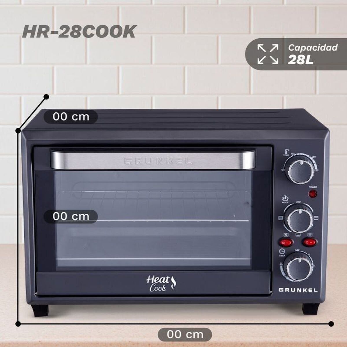 Varmluftsugn Grunkel HR-28COOK 28 L finns hos Nordekko