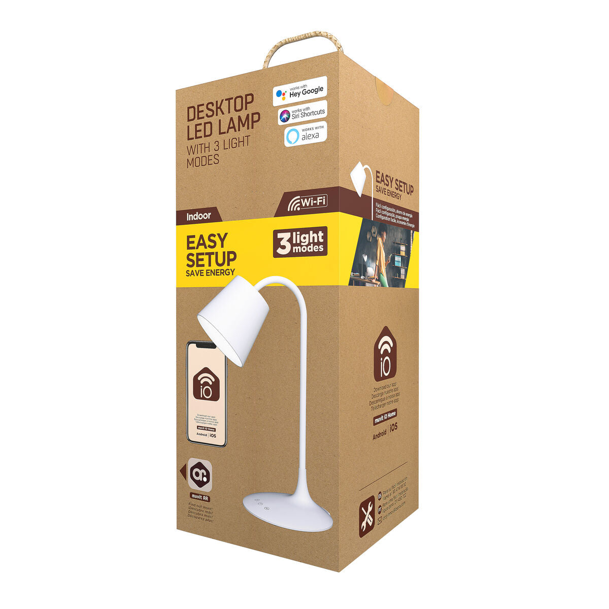 Bordslampa Muvit MIOLAMP004 Vit 6 W Wi-Fi (1 antal) finns hos Nordekko