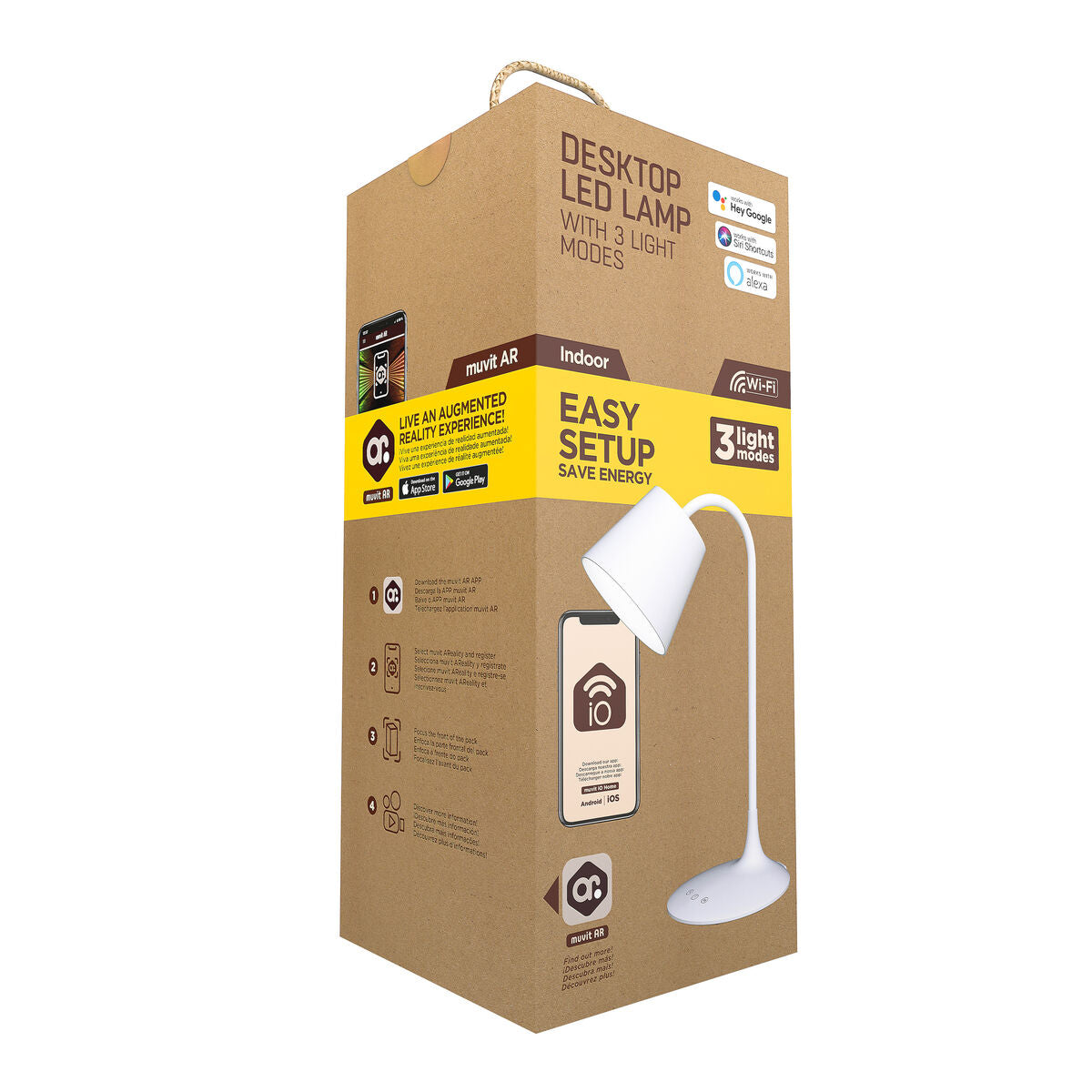 Bordslampa Muvit MIOLAMP004 Vit 6 W Wi-Fi (1 antal) finns hos Nordekko