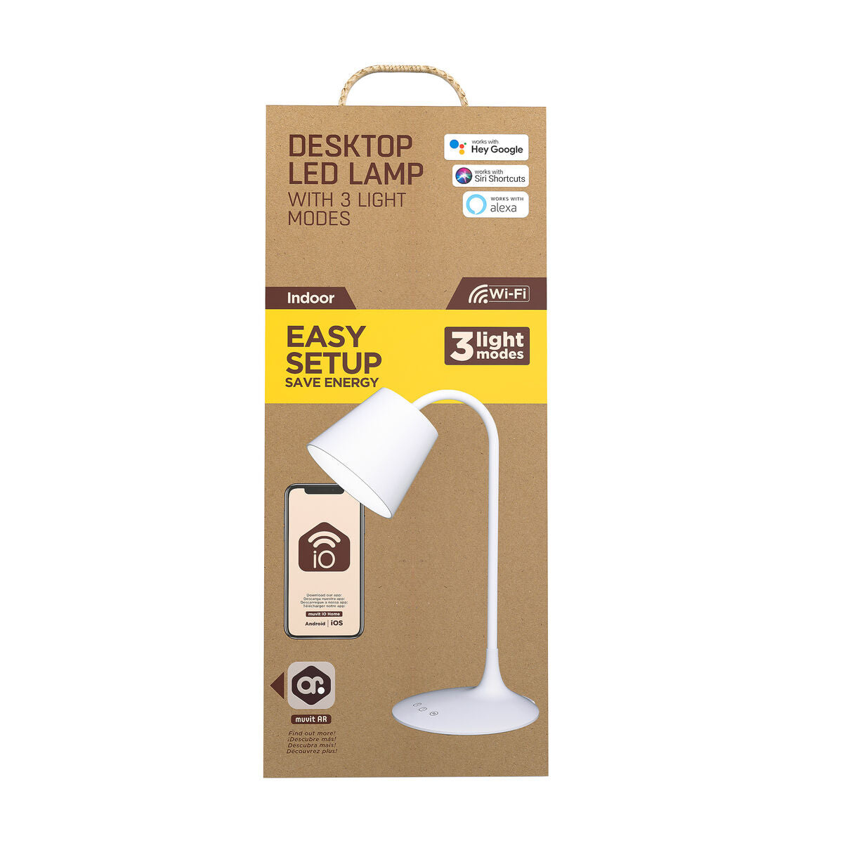 Bordslampa Muvit MIOLAMP004 Vit 6 W Wi-Fi (1 antal) finns hos Nordekko