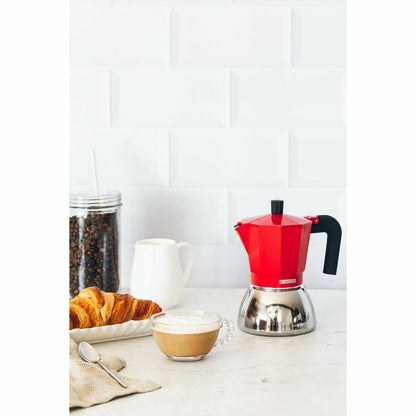 Italiensk Kaffepanna Monix INOX RED 6T Röd 6 Koppar finns hos Nordekko
