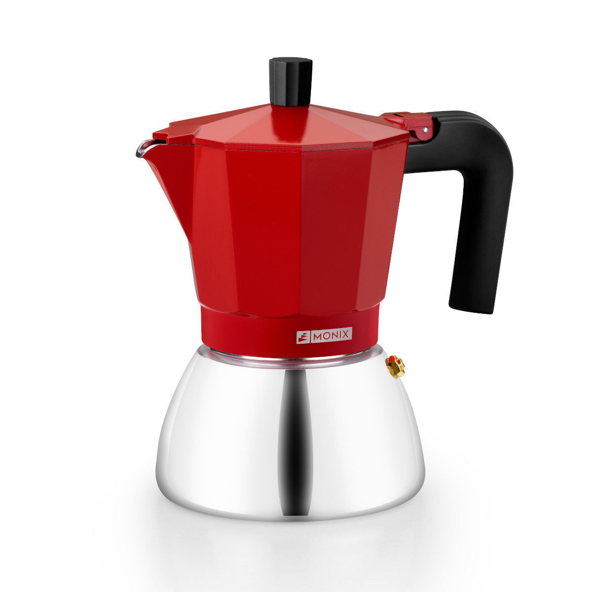 Italiensk Kaffepanna Monix INOX RED 6T Röd 6 Koppar finns hos Nordekko