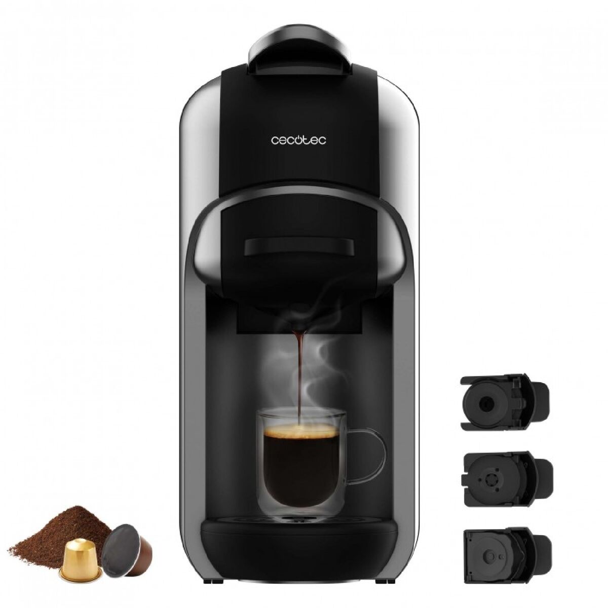 Kaffekapslar Cecotec FreeStyle Compact 1450 W Svart 19 bar 600 ml finns hos Nordekko