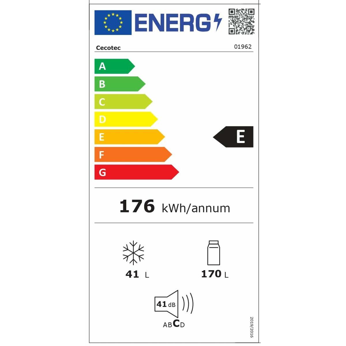 Kombinerat kylskåp Cecotec Bolero CoolMarket 2D 211 Vit finns hos Nordekko