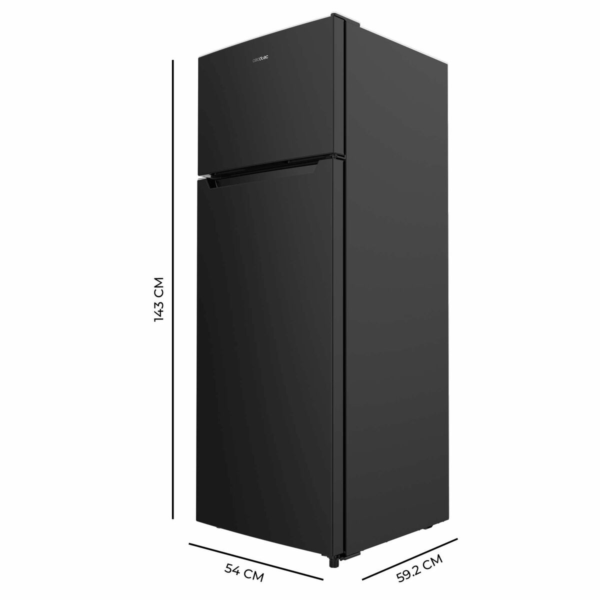 Kombinerat kylskåp Cecotec Bolero CoolMarket 2D 211 Svart 211 l 143 CM finns hos Nordekko
