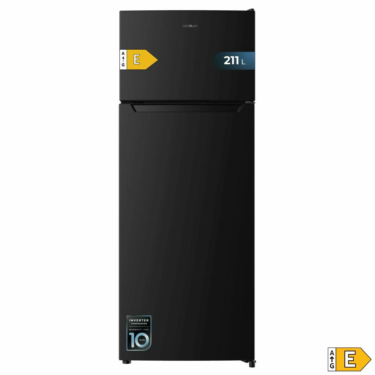 Kombinerat kylskåp Cecotec Bolero CoolMarket 2D 211 Svart 211 l 143 CM finns hos Nordekko