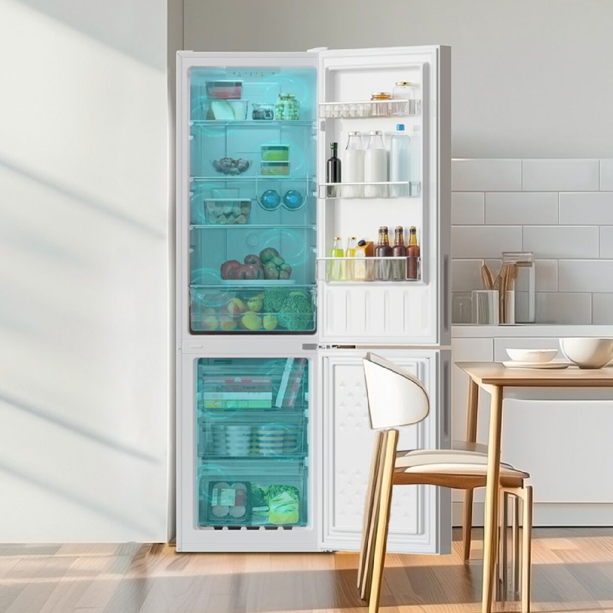 Kombinerat kylskåp Cecotec Bolero CoolMarket Combi 250 Vit finns hos Nordekko