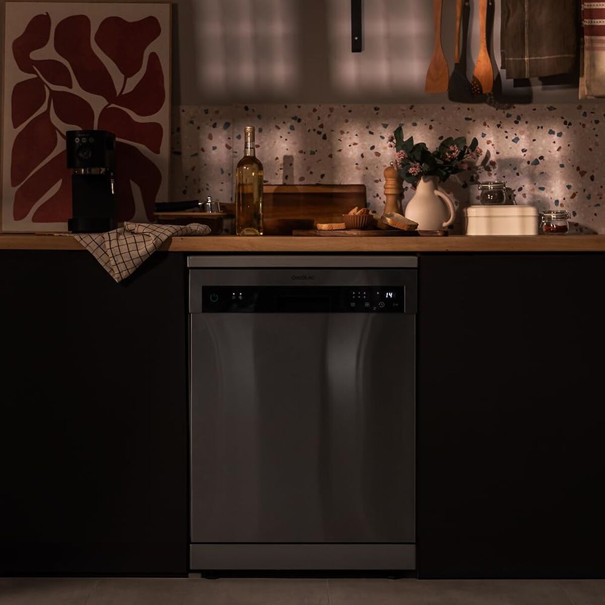 Cecotec Diskmaskin Bolero Aguazero 6200 Inox D, 14 kuvert, 6 program, stål finns hos Nordekko