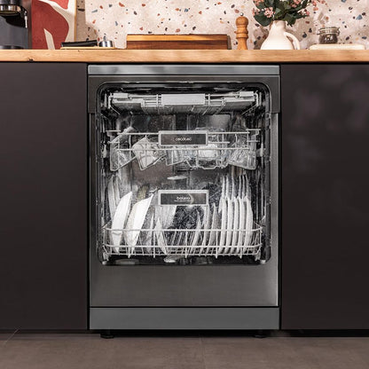 Cecotec Diskmaskin Bolero Aguazero 6200 Inox D, 14 kuvert, 6 program, stål finns hos Nordekko