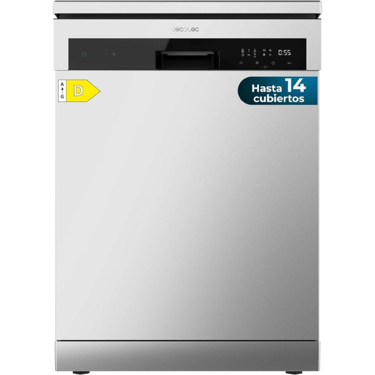 Cecotec Diskmaskin Bolero Aguazero 6200 Inox D, 14 kuvert, 6 program, stål finns hos Nordekko