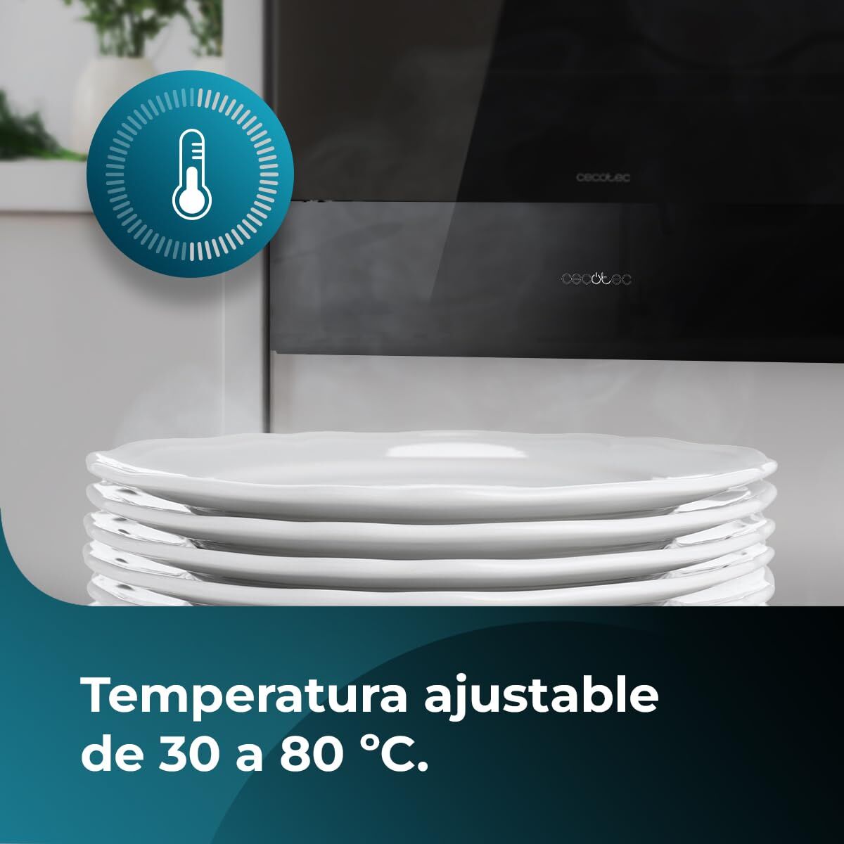 Tallriksvärmare Cecotec Hexa WD Glass finns hos Nordekko