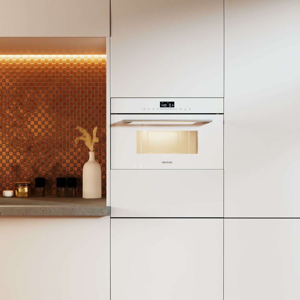 Inbyggnadsmikrovågsugn Cecotec MW703800 Vit 1450 W 34 L finns hos Nordekko