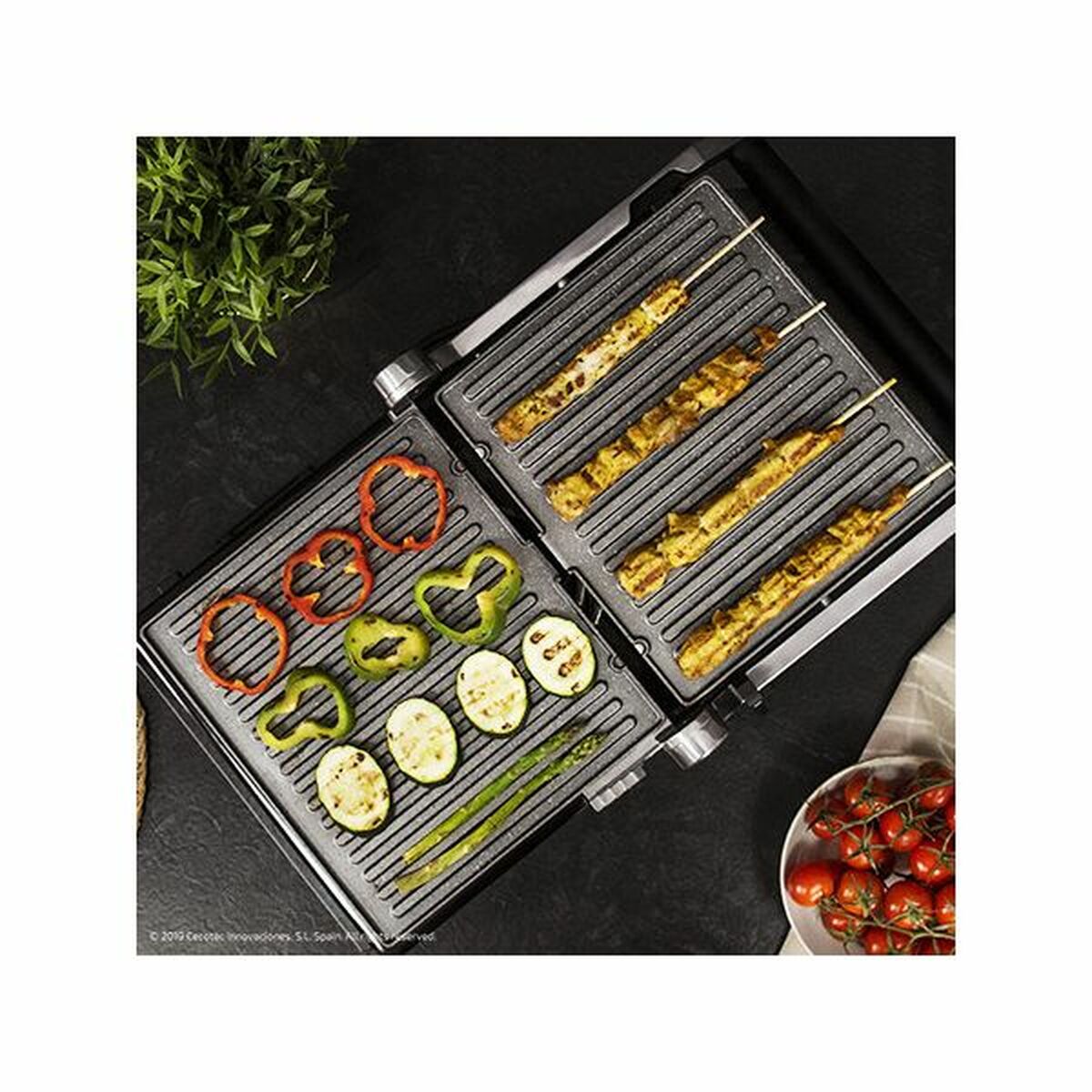 Kontaktgrill Cecotec Rock'nGrill Smart 2000W Svart finns hos Nordekko