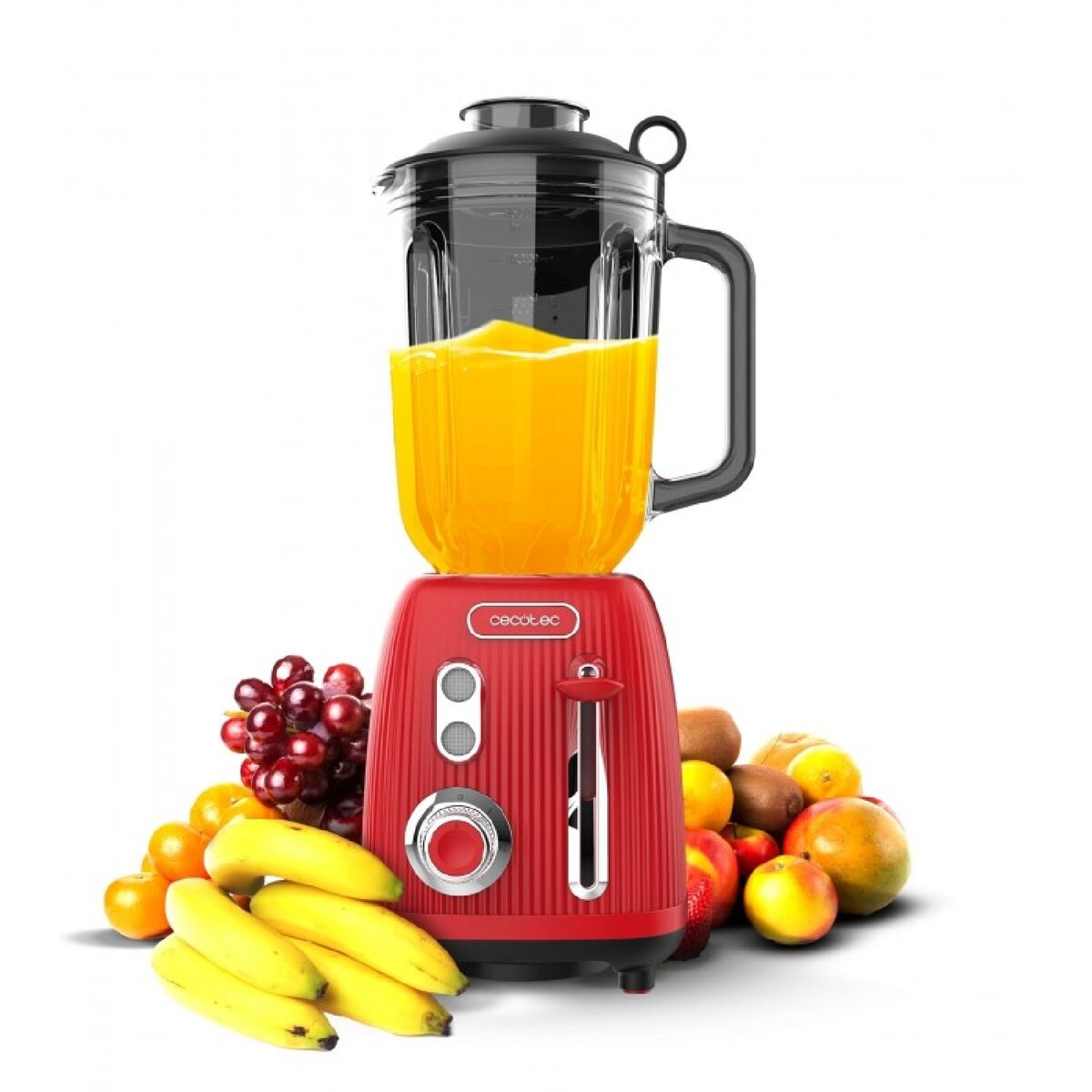 Glasmixer Cecotec Power Black Titanium RetroRed Röd finns hos Nordekko