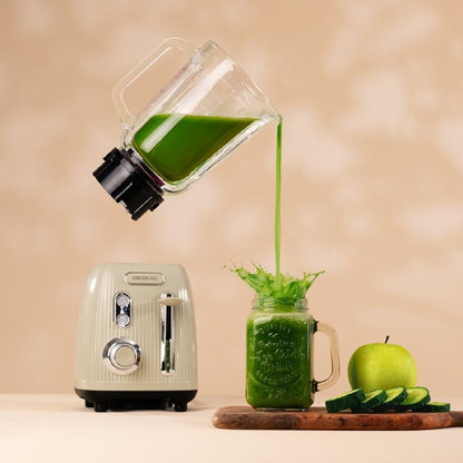 Glasmixer Cecotec Power Black Titanium RetroGreen Grön finns hos Nordekko