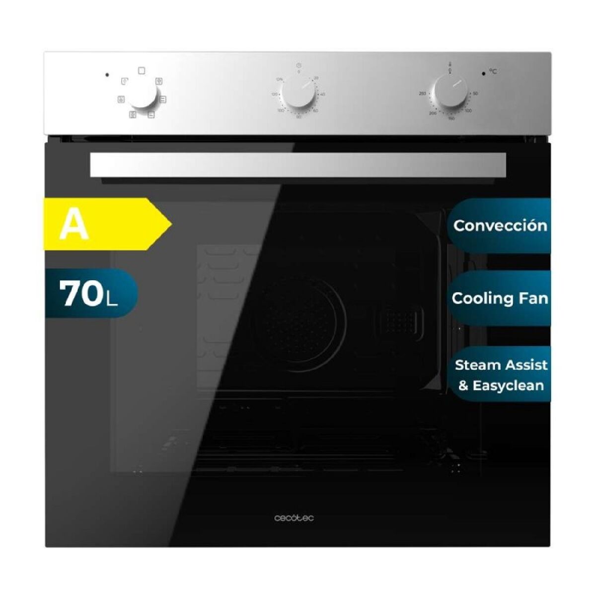 Ugn Cecotec Bolero Hexa M236000 Inox Time 2800 W 70 L finns hos Nordekko
