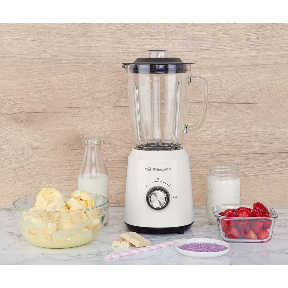 Glasmixer Orbegozo 17664 500 W finns hos Nordekko