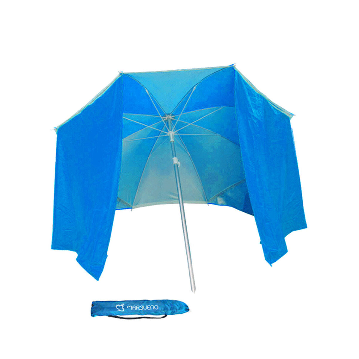 Parasoll Marbueno Multicolour Ø 180 cm paravientos finns hos Nordekko