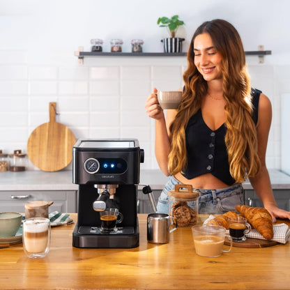 Manuell Espressobryggare Cecotec Power Espresso 20 Pro Svart Stål 20 bar 1,5 L finns hos Nordekko