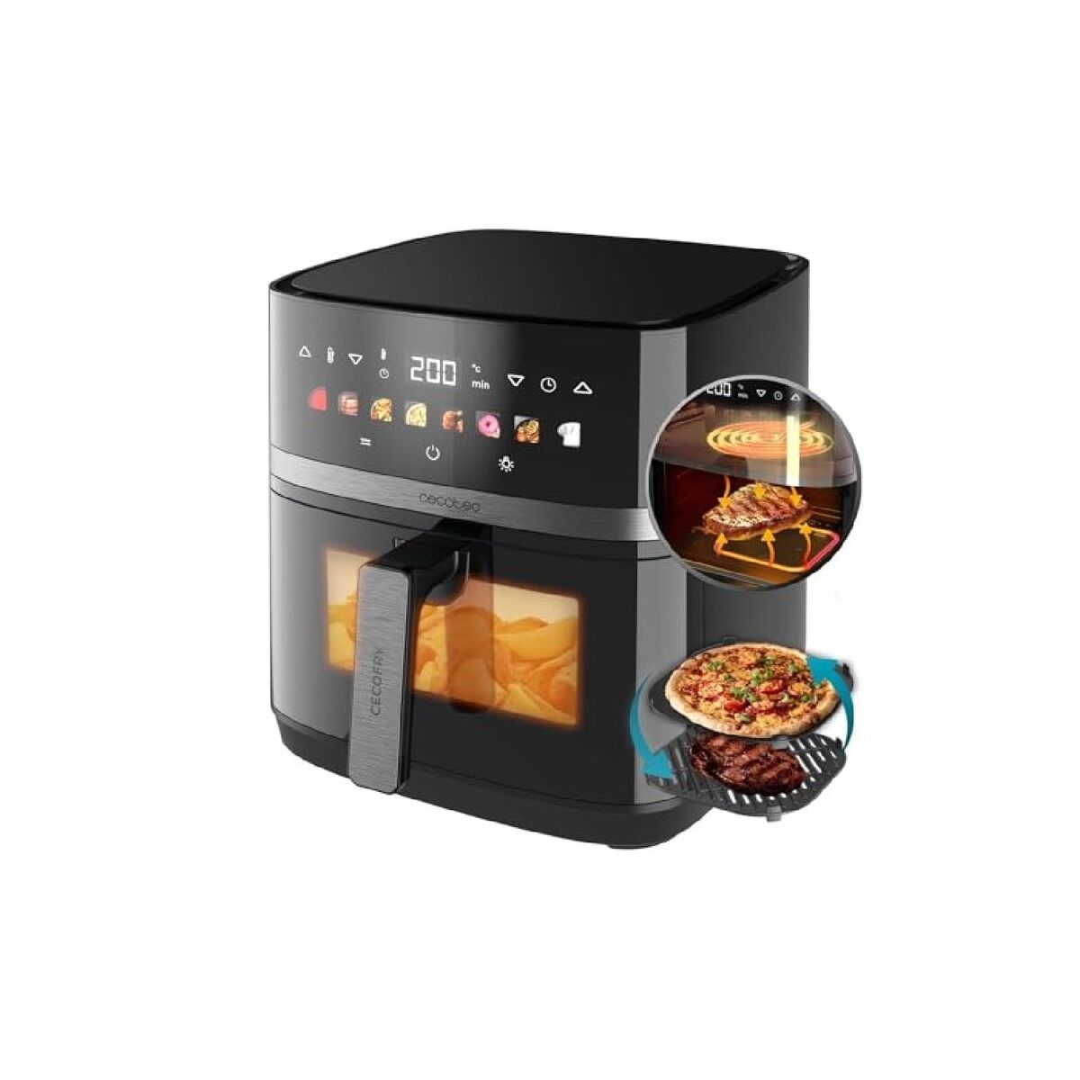 Luftfritös Cecotec Cecofry&Grill Duoheat 8000 2200 W 8 L finns hos Nordekko