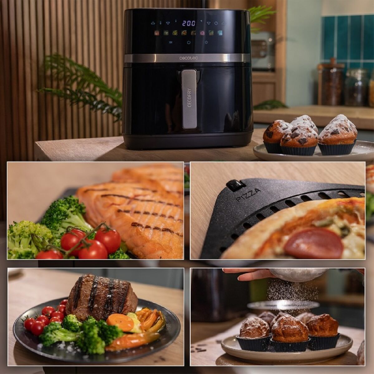 Luftfritös Cecotec Cecofry&Grill Duoheat 8000 2200 W 8 L finns hos Nordekko