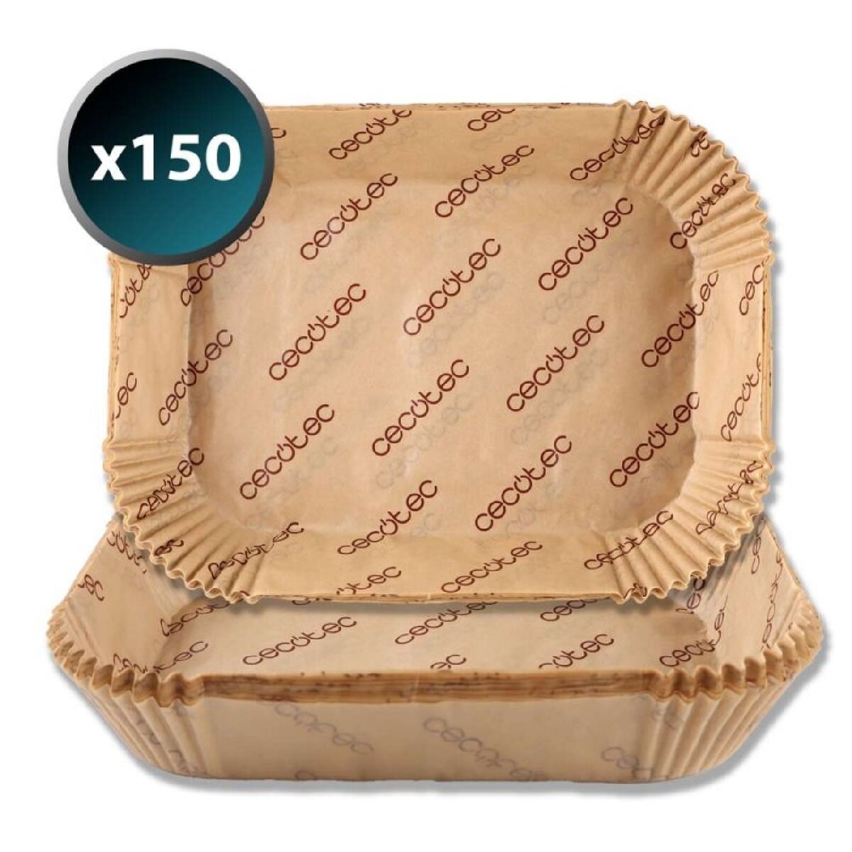 Papper för luftfritös Cecotec Cecofry TwinBucket 24 x 18 x 4,5 cm 150 antal finns hos Nordekko