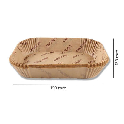 Papper för luftfritös Cecotec Cecofry TwinBucket 24 x 18 x 4,5 cm 150 antal finns hos Nordekko