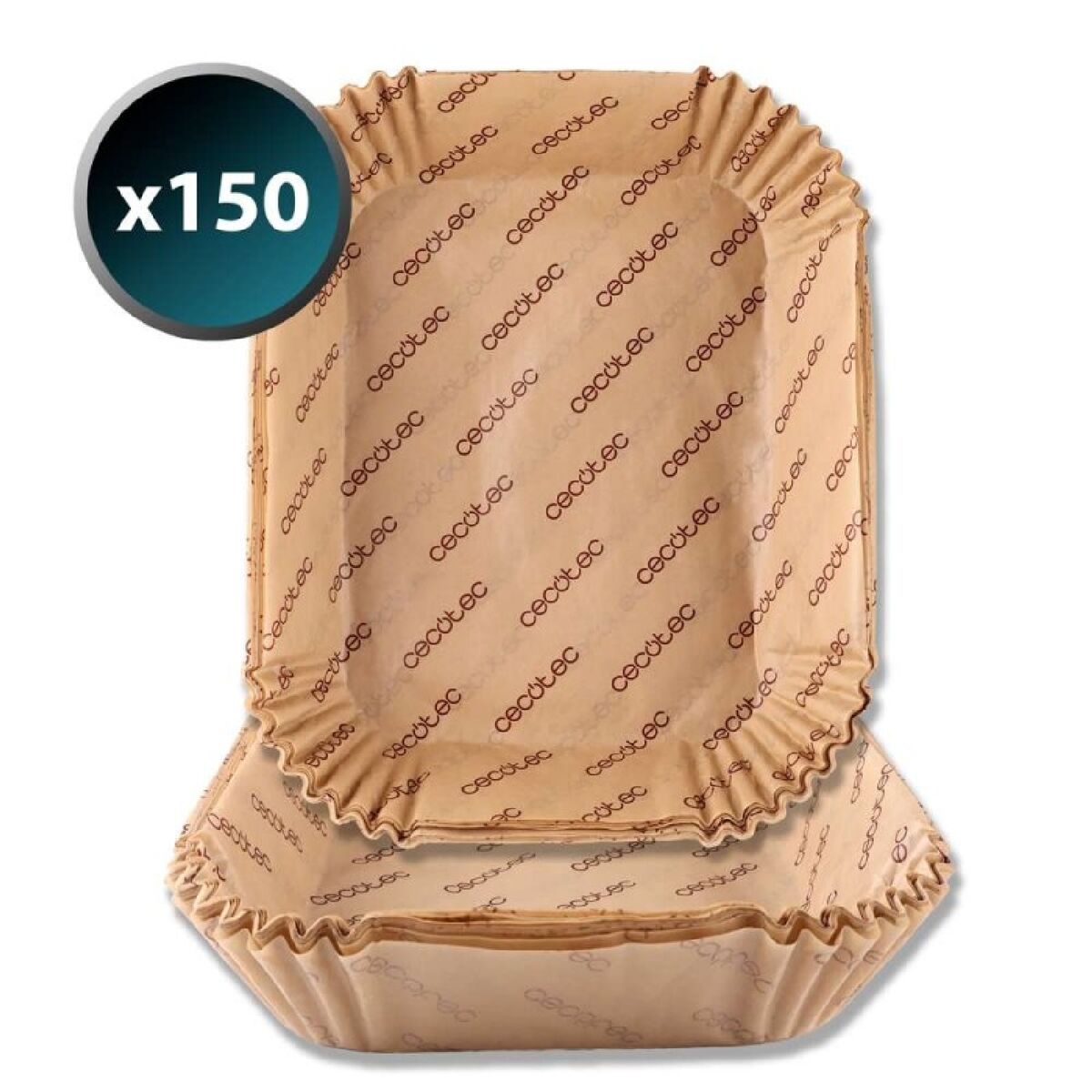 Papper för luftfritös Cecotec Cecofry BigBucket 31 x 27 x 6,5 cm Papper 150 antal finns hos Nordekko