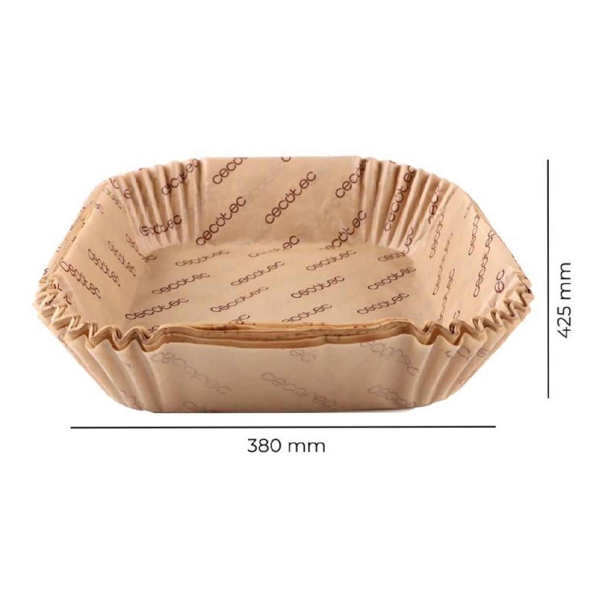 Papper för luftfritös Cecotec Cecofry BigBucket 31 x 27 x 6,5 cm Papper 150 antal finns hos Nordekko