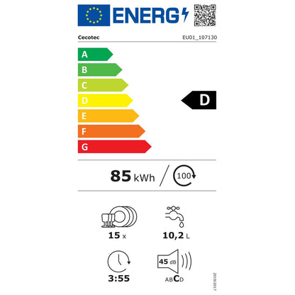 Cecotec Integrerad diskmaskin 6320 Full-BI 14 kuvert 8 program klass D vit finns hos Nordekko