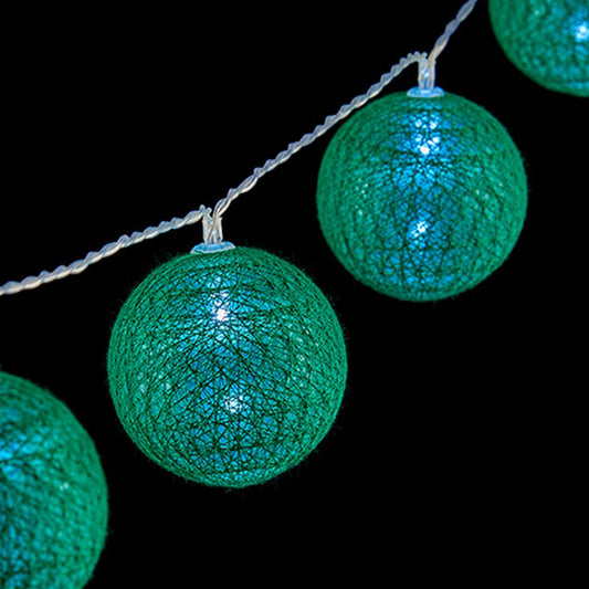 Bollkrans med LED Ø 5 cm 2 m Grön finns hos Nordekko